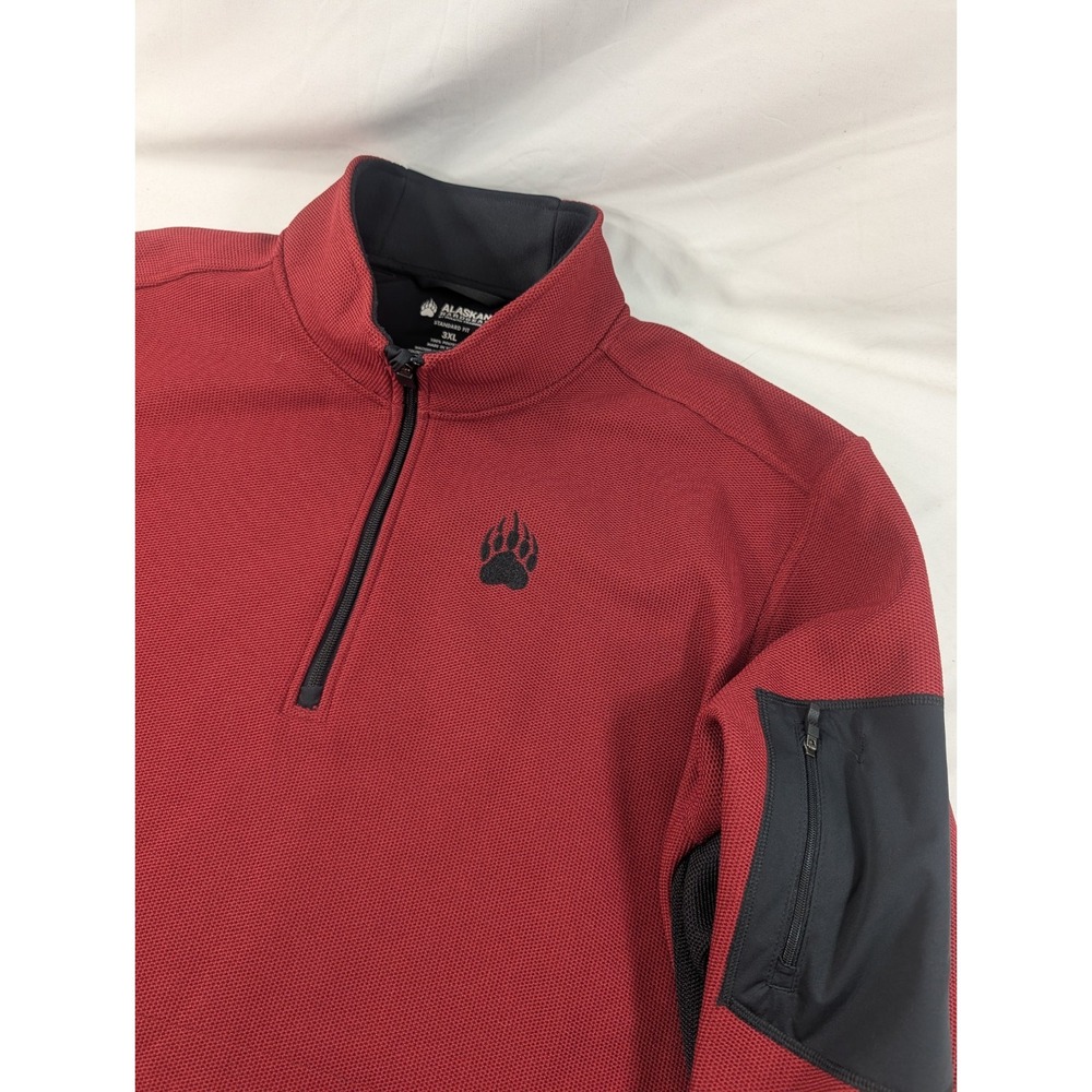 Alaskan Hardgear Swing Dog 1/4 Zip Mock Pullover Maroon Thick Men's 3XL